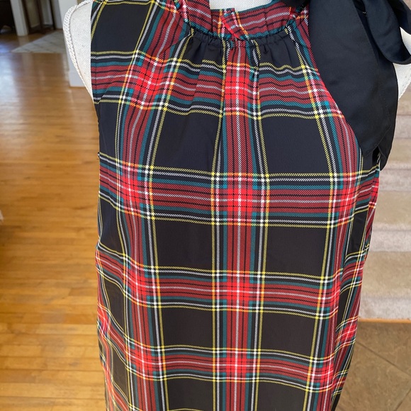 J. Crew Women’s Plaid Bow Neck Shift Dress- 4 - Picture 7 of 9